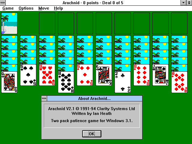 Title screen of Double Feature Solitaire