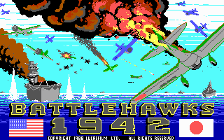 Title screen of Battlehawks 1942