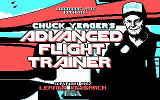 Title screen of Chuck Yeager's Advanced Flight Trainer