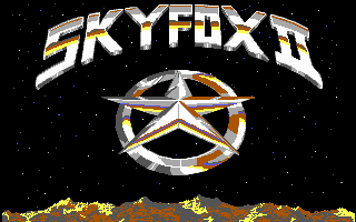 Title screen of Skyfox II: The Cygnus Conflict