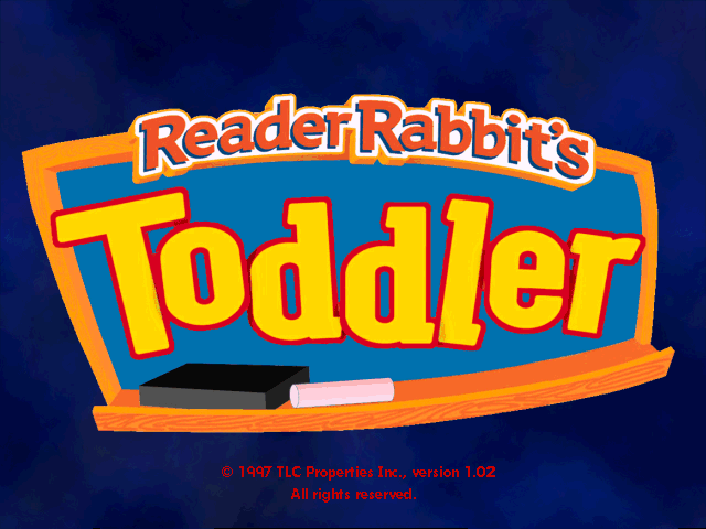 Title screen of Reader Rabbit's Toddler
