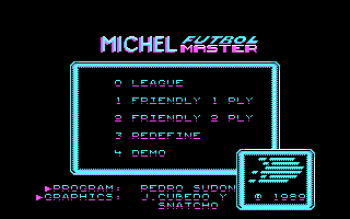 Title screen of Michel Futbol Master + Super Skills