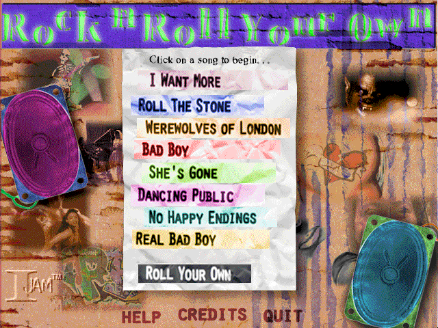 Title screen of Rock'N Roll Your Own
