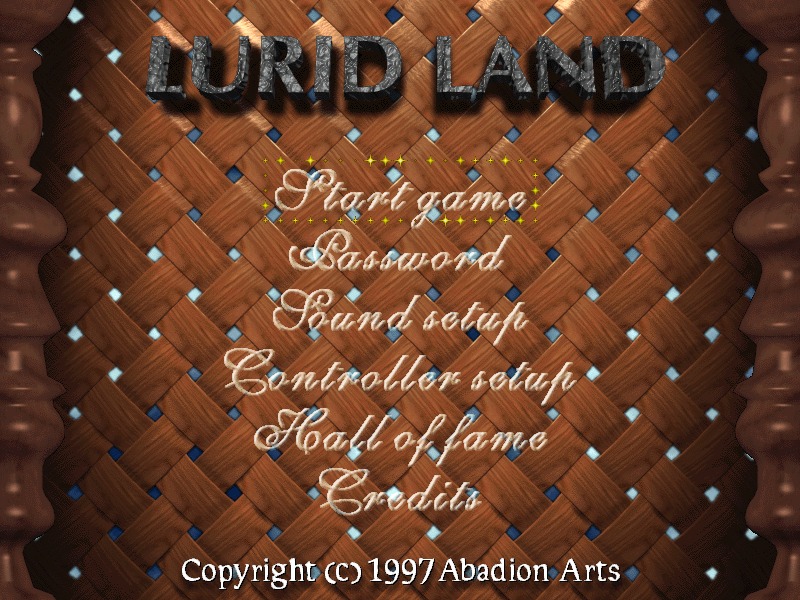 Title screen of Lurid Land