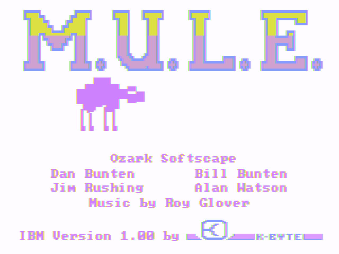 Title screen of M.U.L.E.