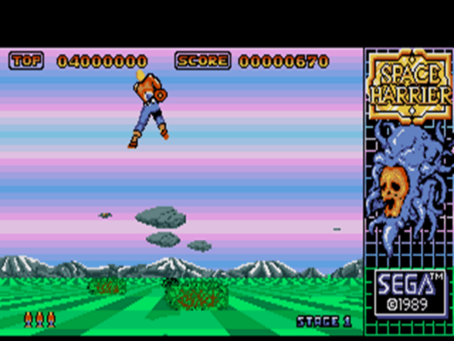 Gameplay of Space Harrier