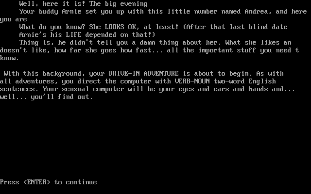 Title screen of Drive-In