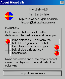 Title screen of MicroBalls