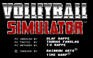Title screen of Volleyball Simulator