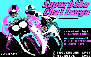 Title screen of Superbike Challenge