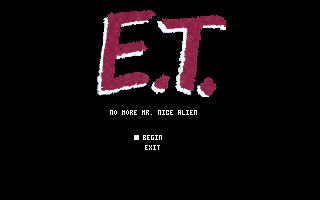 Title screen of E.T.: No More Mr. Nice Alien