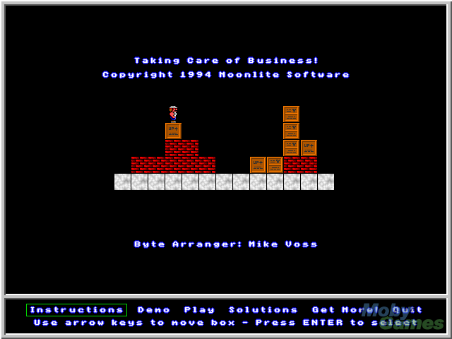 Title screen of Taking Care of Business