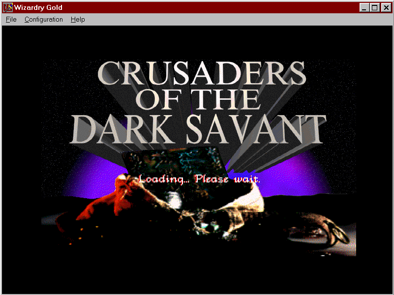 Title screen of Wizardry Gold