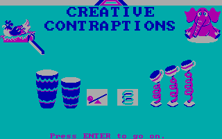 Title screen of Creative Contraptions