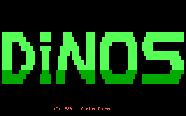 Title screen of Dinos