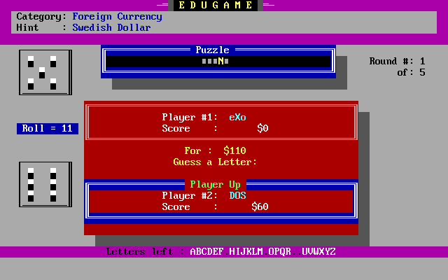 Gameplay of Edugame