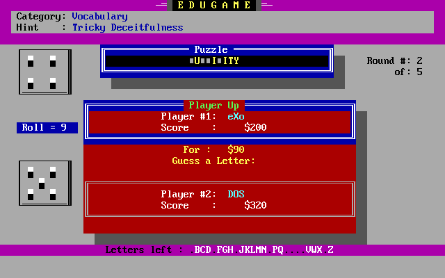 Gameplay of Edugame