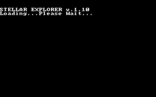 Title screen of Stellar Explorer: The Drosi Encounter