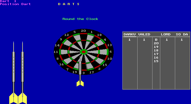 Gameplay of Darts (1991)