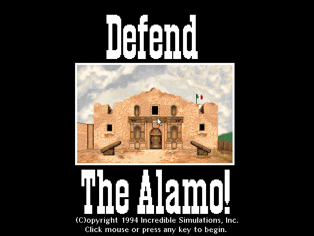 Title screen of Defend The Alamo