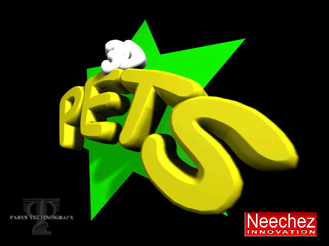 Title screen of 3D Pets: Splat the Cat