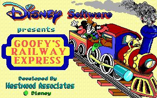 Title screen of Goofy's Railway Express