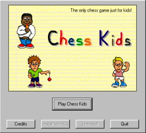 Title screen of Chess for Kids