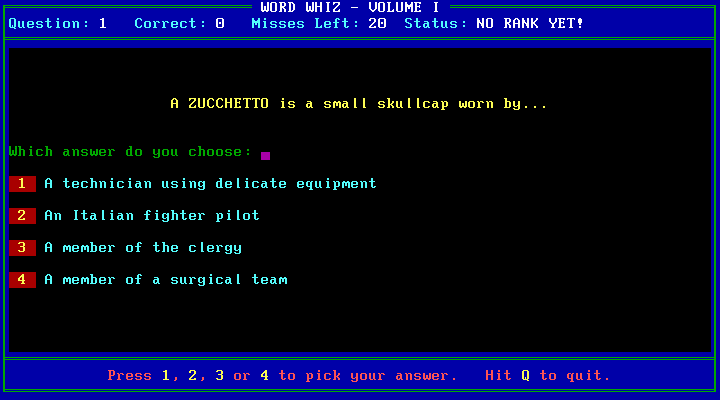 Gameplay of Word Whiz