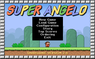 Title screen of Super Angelo