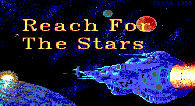 Title screen of Reach for the Stars: The Conquest of the Galaxy