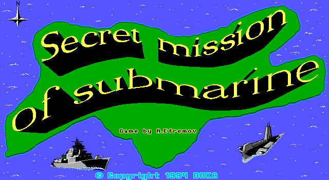 Title screen of Secret Mission of Submarine