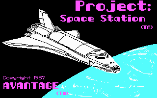 Title screen of Project: Space Station