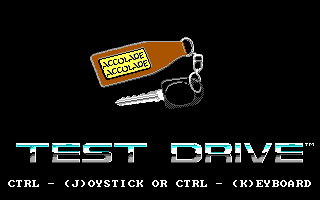 Title screen of Test Drive