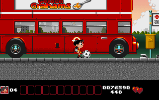 Gameplay of Soccer Kid