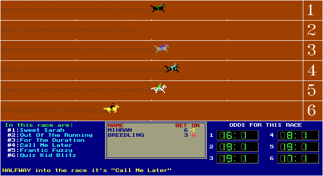 Gameplay of Race the Nags