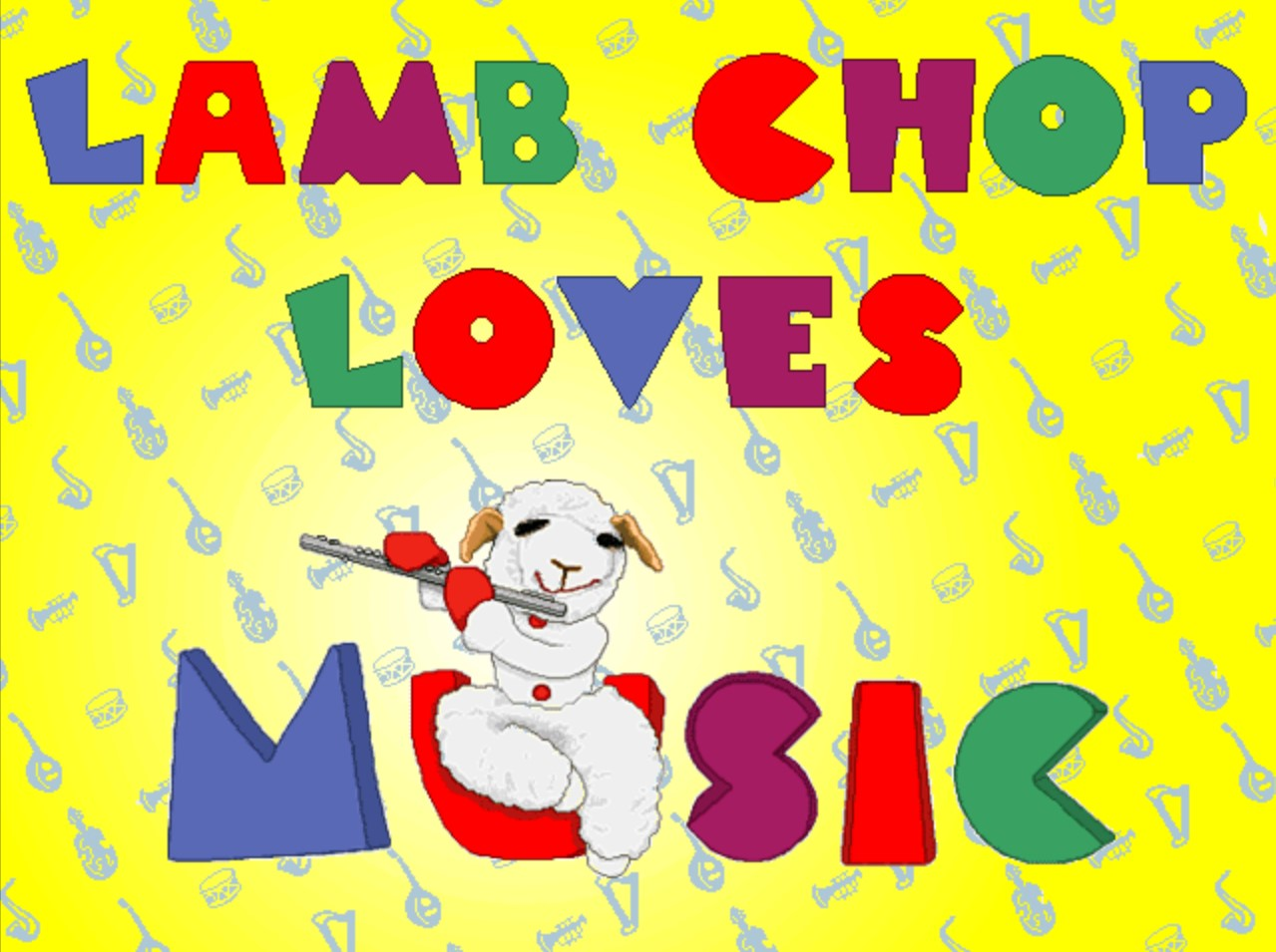 Title screen of Lamb Chop Loves Music