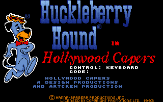 Title screen of Huckleberry Hound in Hollywood Capers