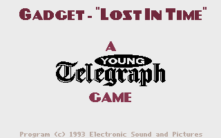 Title screen of Gadget: Lost in Time