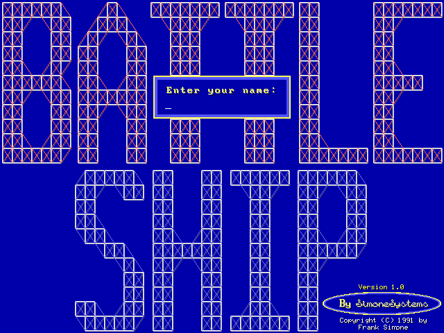 Title screen of Battleship (1991)