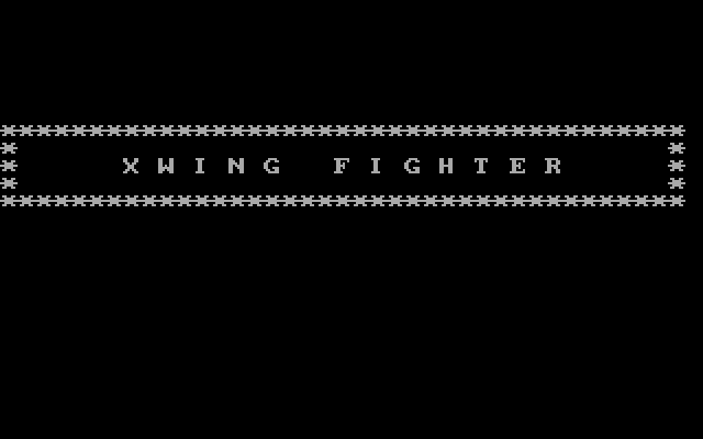 Title screen of XWing Fighter