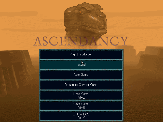 Title screen of Ascendancy