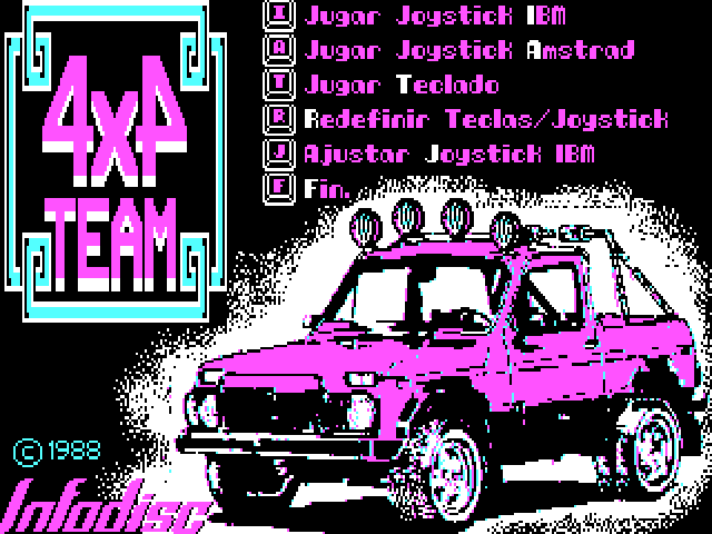 Title screen of 4x4 Team