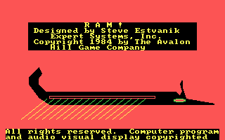 Title screen of RAM!