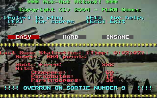 Title screen of Ack-Ack Attack!