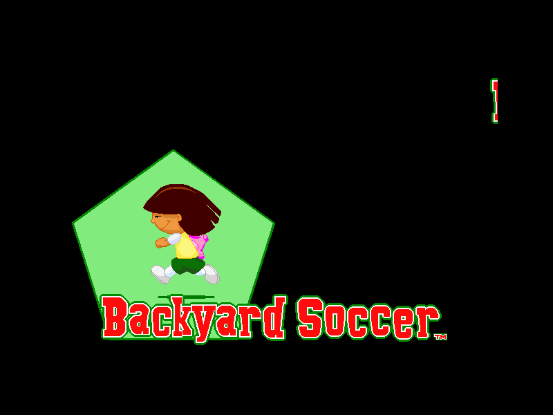 Title screen of Backyard Soccer