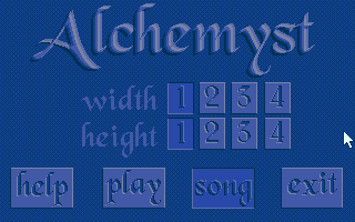 Title screen of Alchemyst