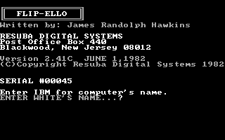 Title screen of FLIP-ELLO