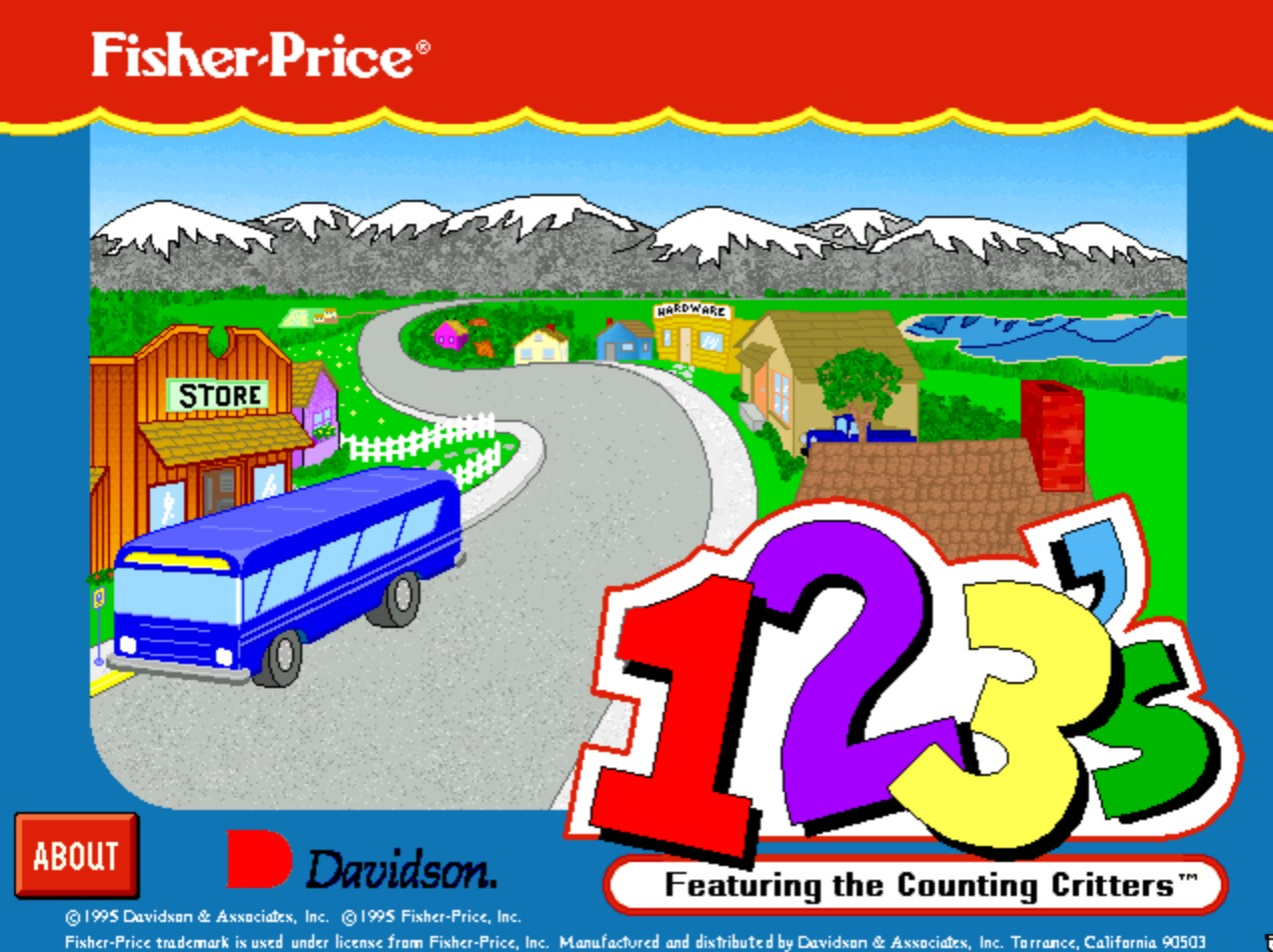 Title screen of Fisher-Price 123's: Featuring The Counting Critters