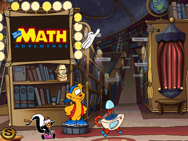 Title screen of Great Math Adventure