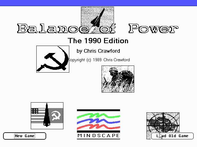 Title screen of Balance of Power: The 1990 Edition